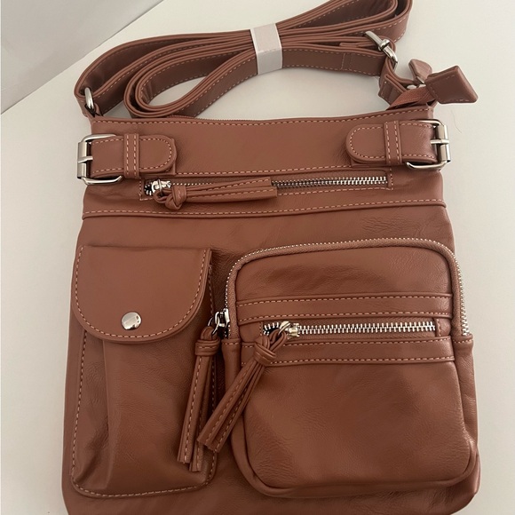 KL928 Crossbody Purse Handbag NWT Brown - Picture 8 of 8